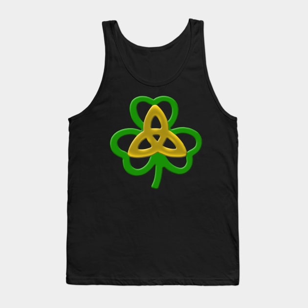 Shamrock And Trinity Knot Tank Top by Atteestude